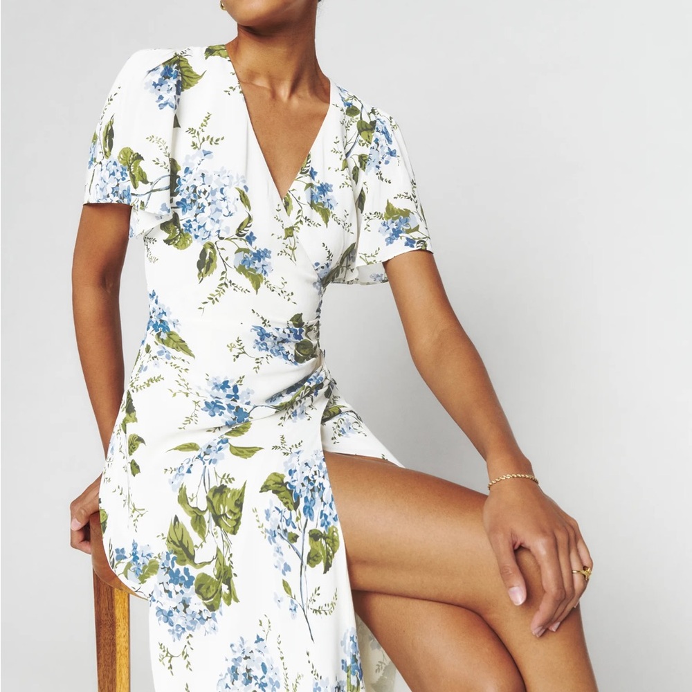 Reformation Breanna Dress in Riviera fabric size 6